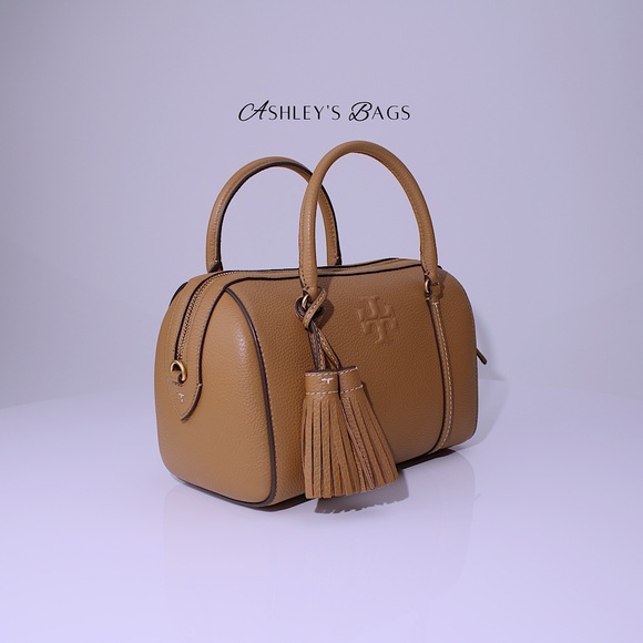 Tory Burch Thea Satchel Crossbody In Tiramisu Brown - Picture 3 of 11